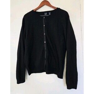 Vintage Gap Sweater Mens  Cardigan L Y2K 100% Wool Button Knit Office Casual